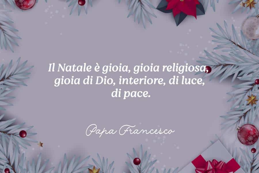frasi natale religiose Papa Francesco